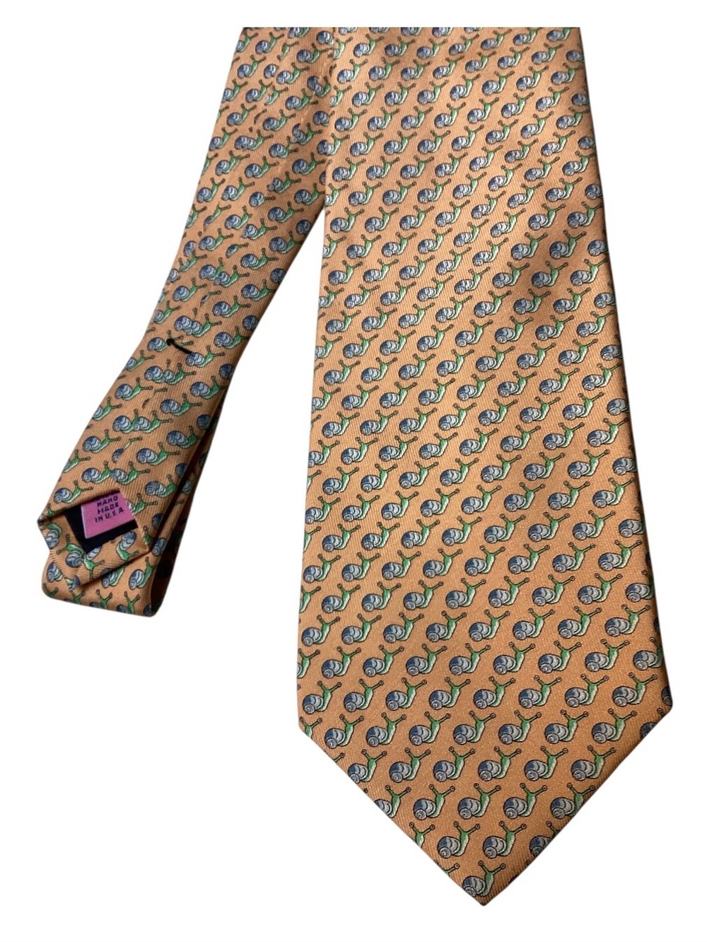 Vineyard Vines Peach Silk Snail Tie
